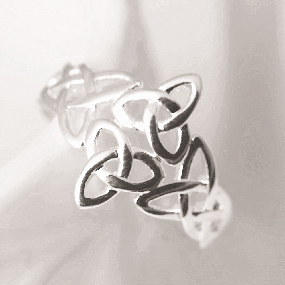 Adjustable Opening Ring Hollow Design 925 White Copper European American Jewelry Elegant Everyday Accessory For Women