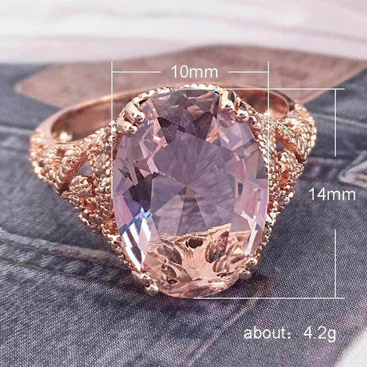 Womens Zircon Engagement Ring Rose Gold Princess Cut for Weddings and Anniversaries Dazzling Gift Elegant Gift Box