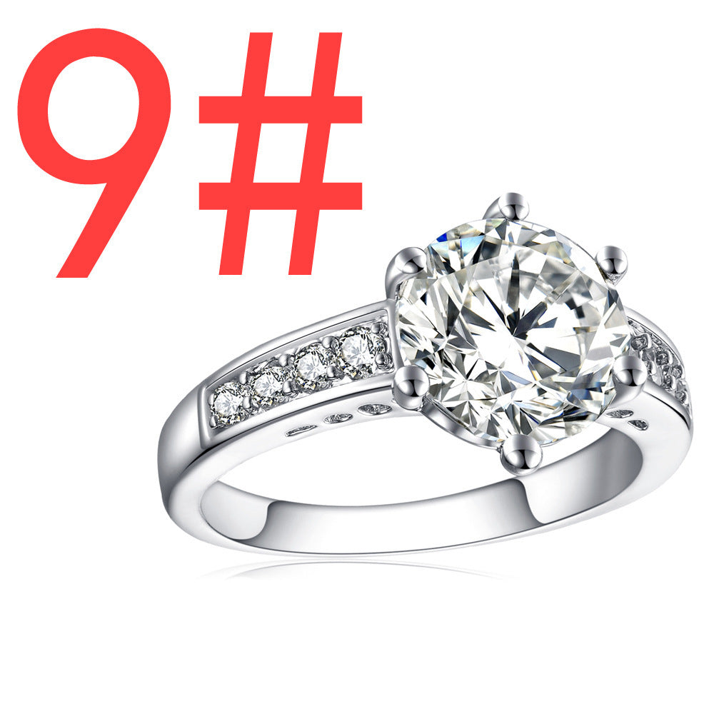 Womens Geometric Copper Inlaid Zircon Ring Fashion Jewelry Individually Packed Gift Ring Wedding Ring Promise Ring