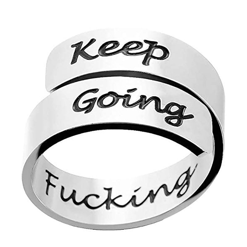 Stainless Steel Adjustable Ring With Smooth Engraving For Gift Giving Unisex Jewelry For Men Women Anniversary