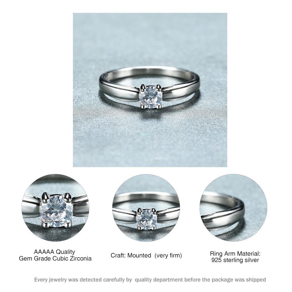 Womens Sterling Silver Ring With Moissanite Gemstone Geometric Design 925 Silver Wedding Band For Brides Everyday Wear