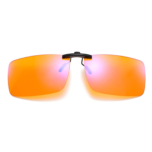 Clip On Anti Blue Light Glasses Metal Frame PC Lens Radiation Protection Square Toad Eyewear Turn Up Slim Modern