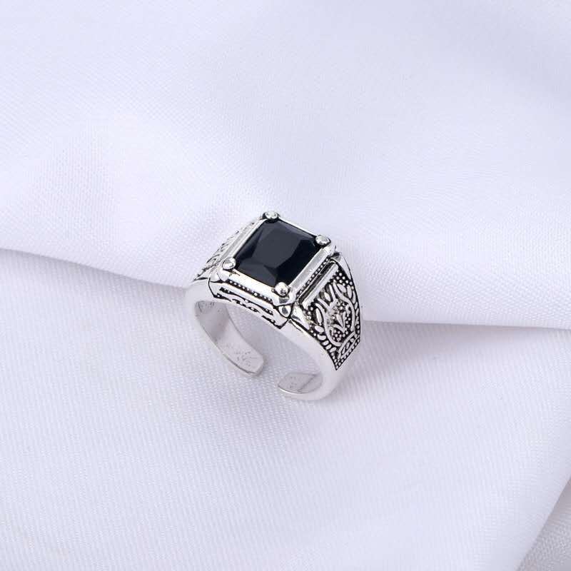 Unisex Crystal Ring Vintage Geometric Design Statement Jewelry Never Fade Elegant Gift For Birthday Great Gift