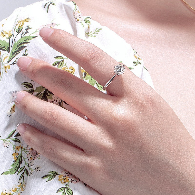 Copper Floral Couple Ring Set Inspired By Japanese Fashion