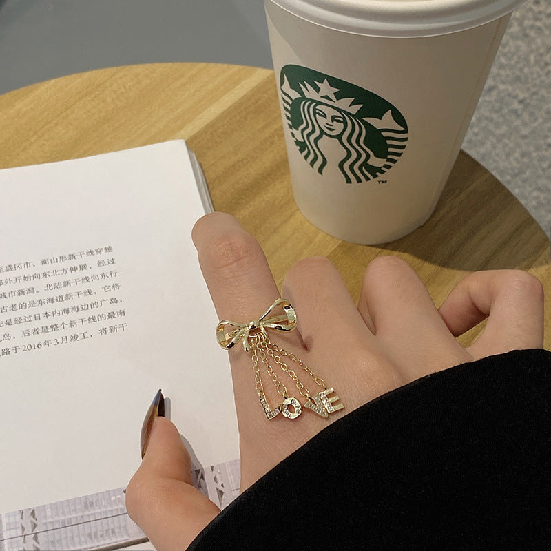 Womens Tassel Ring European Design Freshly Baked Novelty Ring for Women Alloy Silver Plated Gold Plated Ring Fashion Jewelry Gift for Her