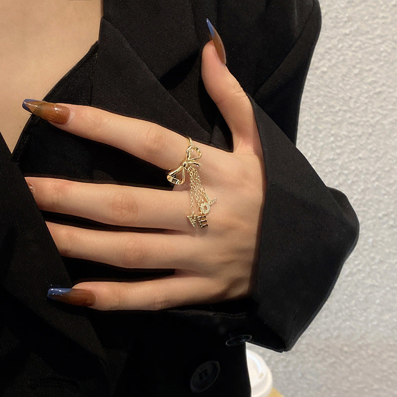 Womens Tassel Ring European Design Freshly Baked Novelty Ring for Women Alloy Silver Plated Gold Plated Ring Fashion Jewelry Gift for Her