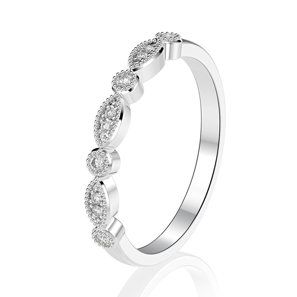 Womens 925 Sterling Silver Ring With Artificial Diamond Geometric Design Individually Packed For Festivals Worldwide