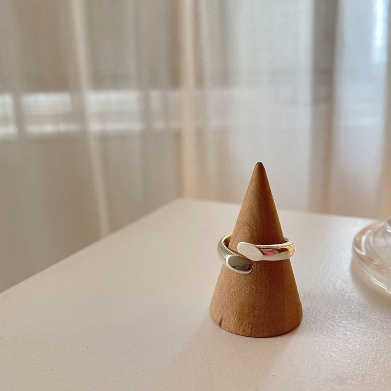 Womens Vintagey Double Knot Ring Adjustable Thai Silver Plated Simple Chainz Ring Design Jewelry Gifts For Her