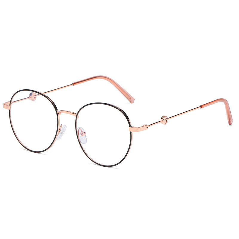 Anti Blue Light Eye Protection Glasses Moon Frame in Silver Rose Gold Black Gold Finish for Vision and Style Fashionable