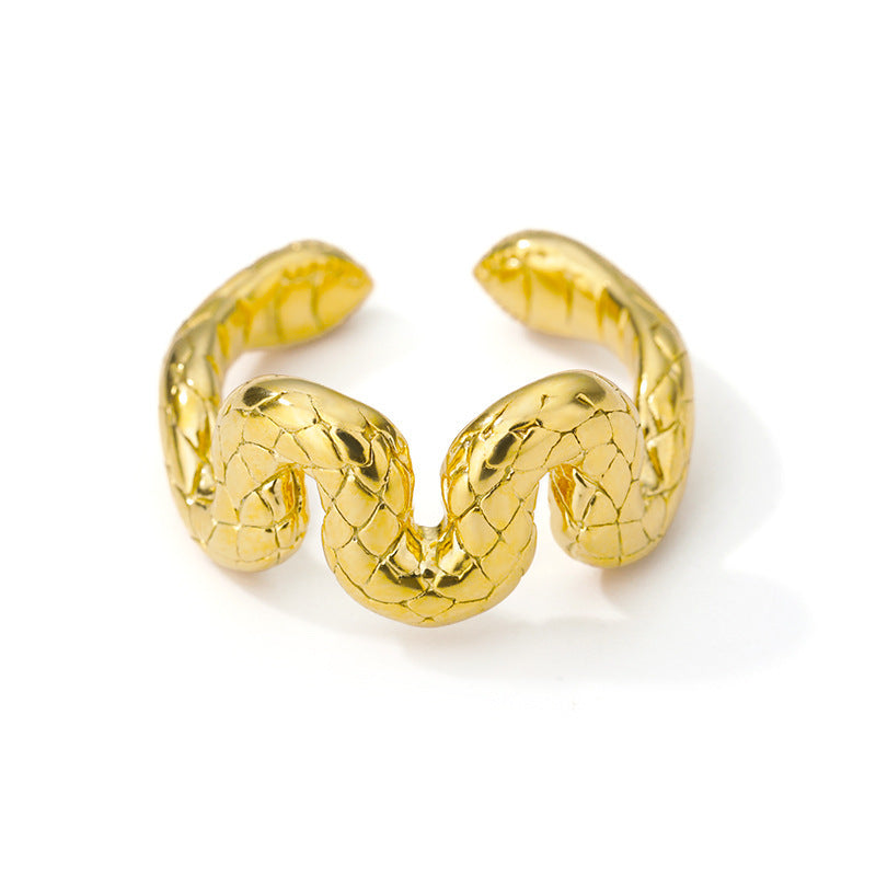 Snake Rings For Men Gold Brass Stereoscopic Charm Fashion Accessory No 7 No 8 No 10 Unisex Modern Unisex Ring