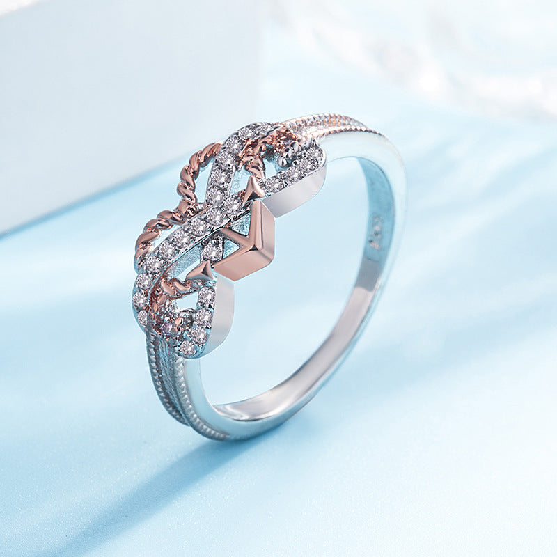 Women Heart Ring Copper Dainty Jewelry For Everyday Wear Elegant Anniversary Gift Trendy Chic Styled Accessory