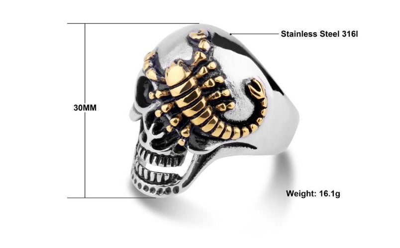 Alternative Titanium Steel Ring Exaggeration Hand Jewelry Punk Personality Ring Casting Tweezers Ring