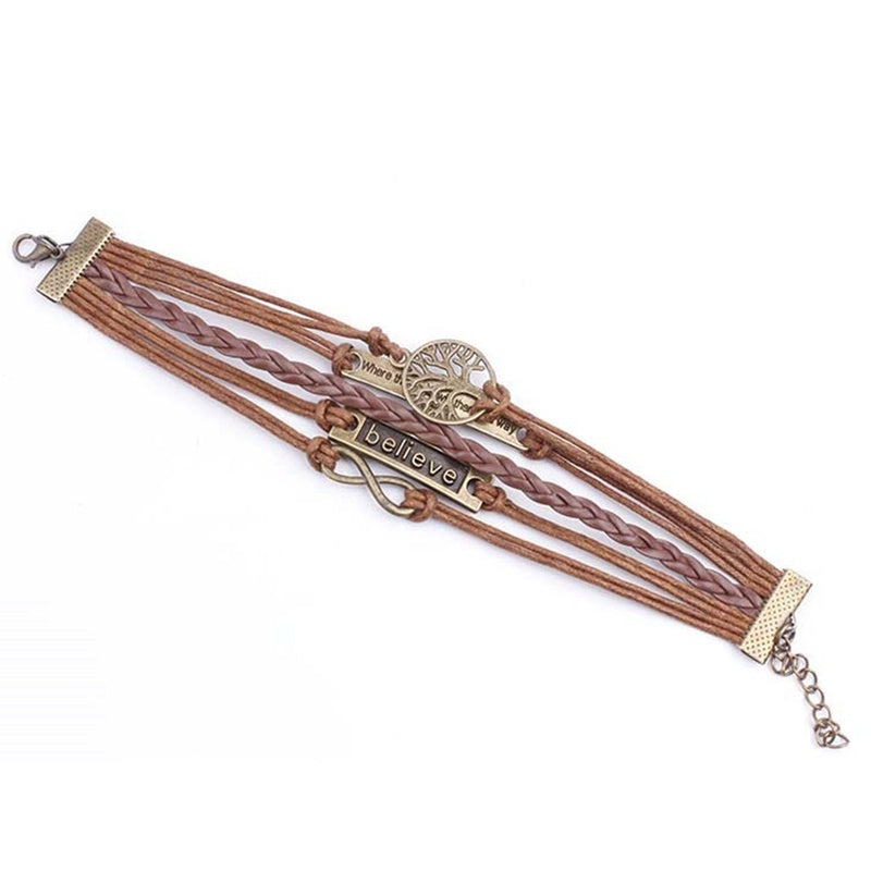 Letter Bracelet Unisex Rope Alloy Electroplated Jewelry