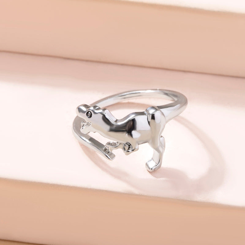 Adjustable Alloy Dinosaur Ring Set Tyrannosaurus And Stegosaurus Open Rings Fashion Jewelry Gift For Women Lovers
