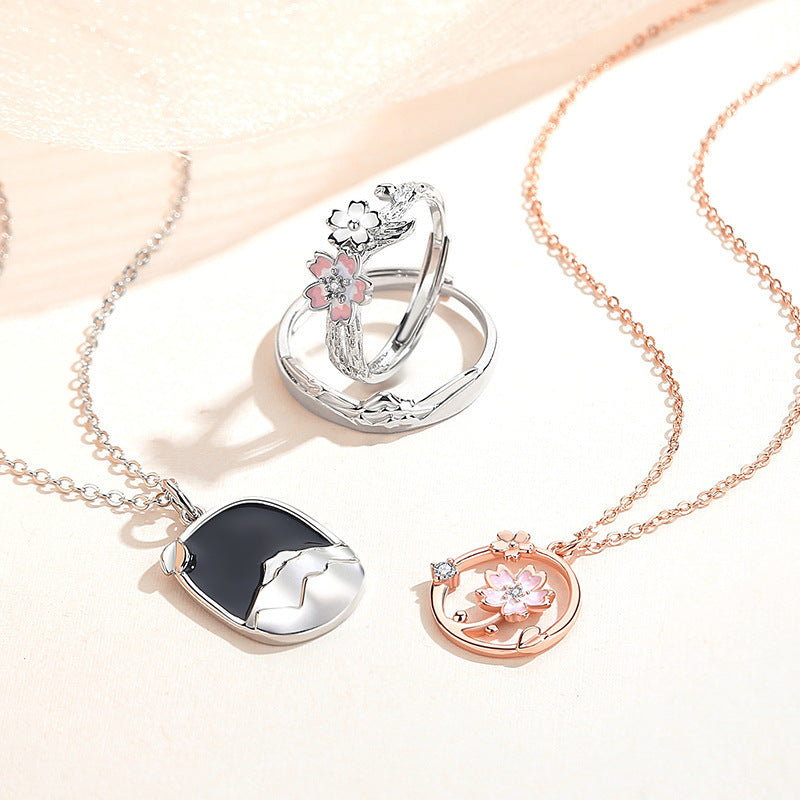 Adjustable Copper Couple Rings Set For Him And Her Flower Opening Engagement Bands For Couples Gift Style Best