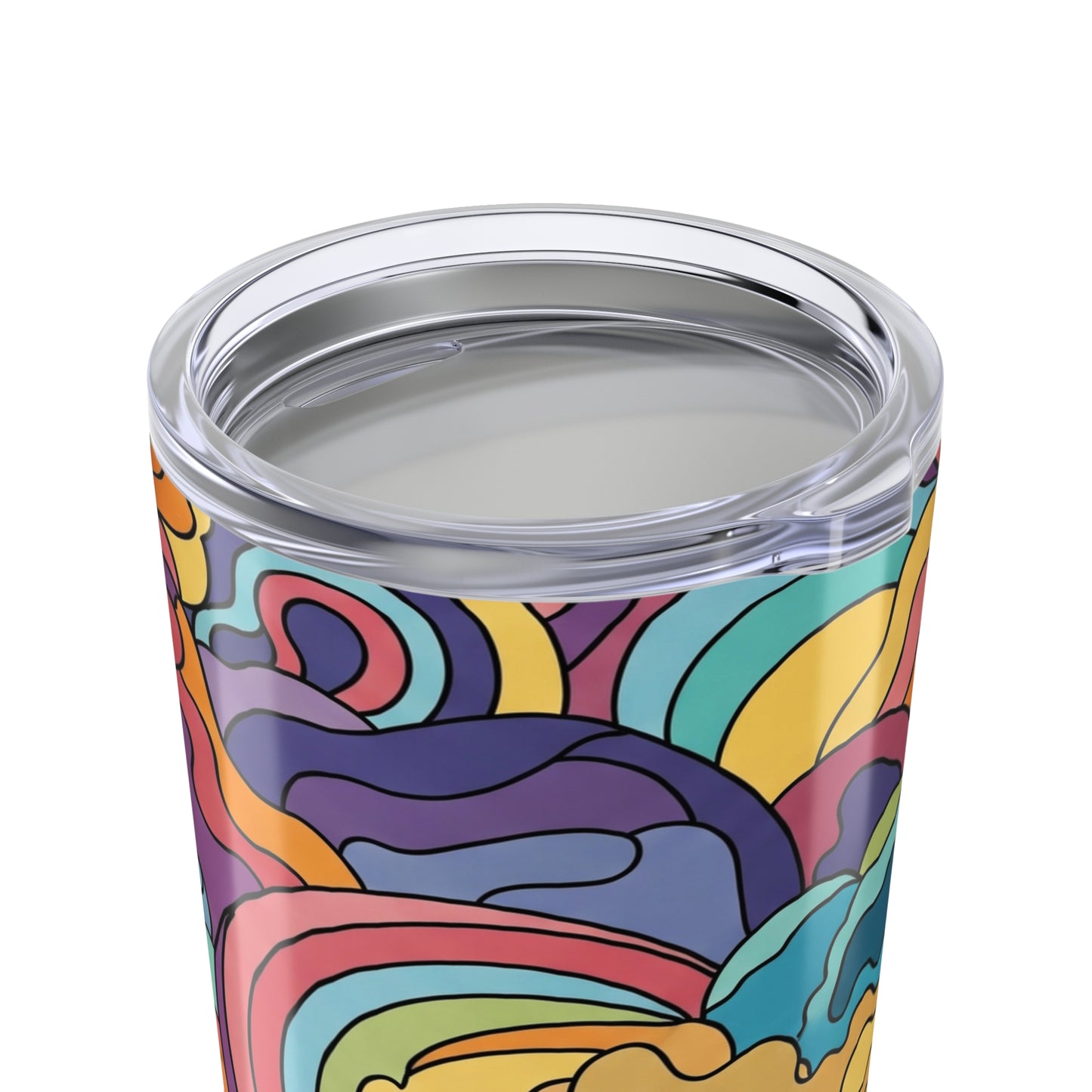 20 Ounce Stainless Steel Tumbler With Printed Design Double Wall Vacuum Insulation Leak Proof Hot Cold Dishwasher