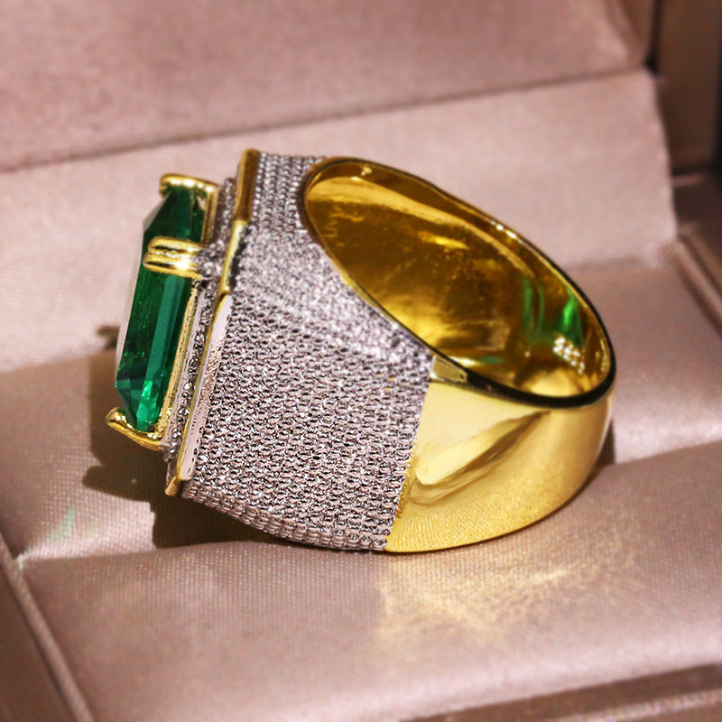 Zircon Ring For Men And Women Type Ring Material Brass White Steel Color KYRA0825 Size 8 9 10 11 12 Daily Wear