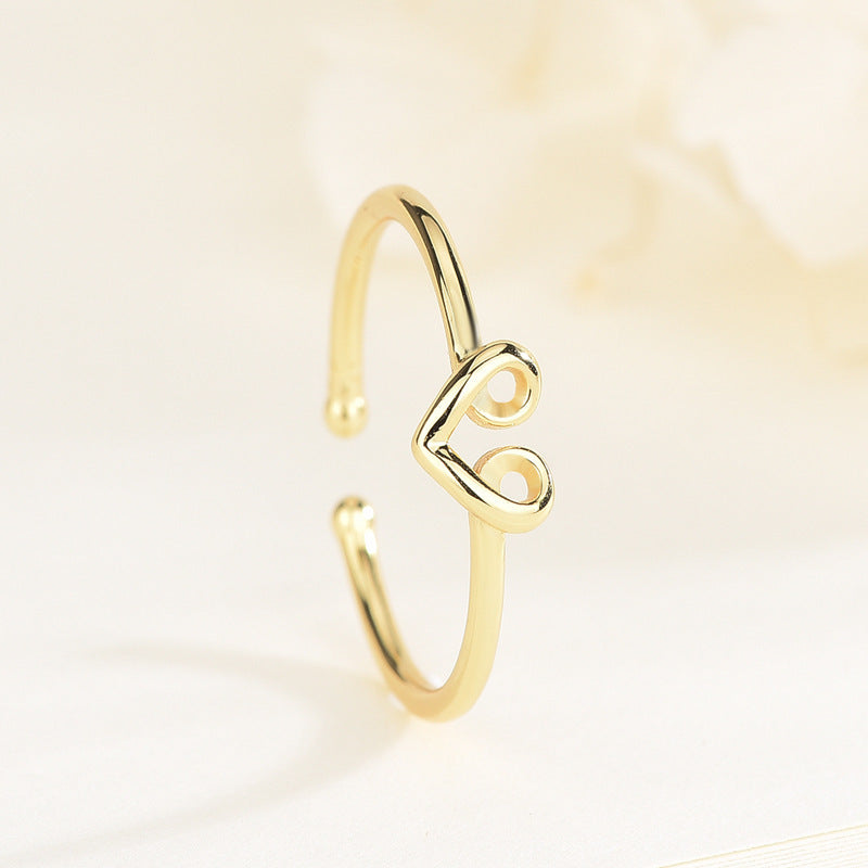 Hollow Love Ring in Sterling Silver