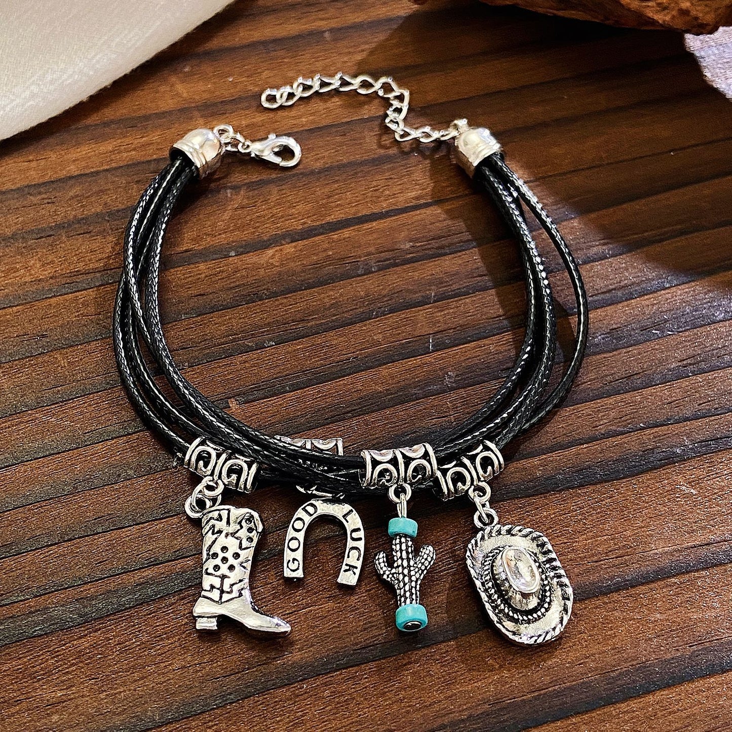 Boho Ethnic Layered Leather Bracelet Alloy Geometric Round Charm For Women Fashion Jewelry Timeless Style Chic