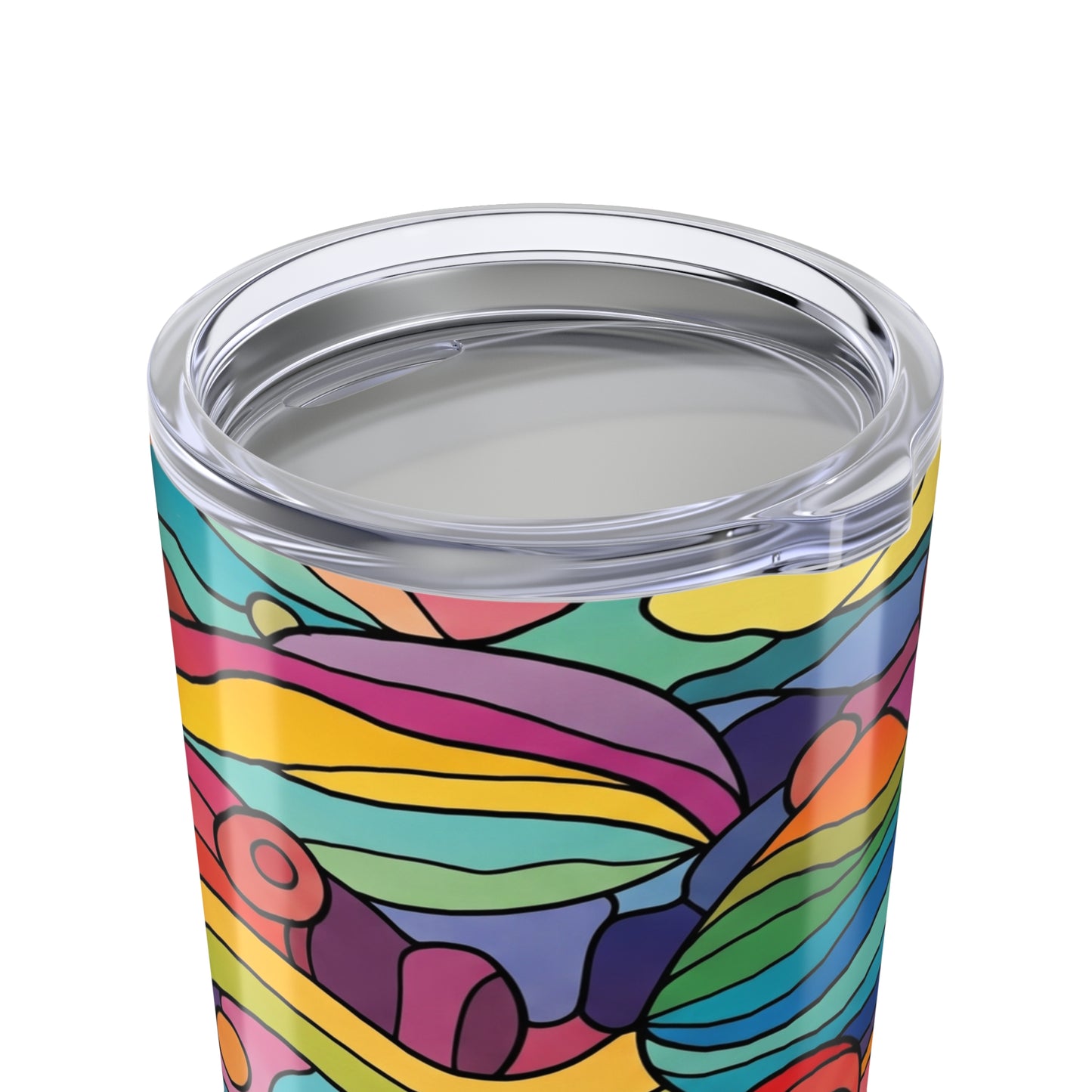20 Oz Steel Tumbler With Printed Design Double Wall Vacuum Insulated Travel Mug Durable For Hot Or Cold Beverages