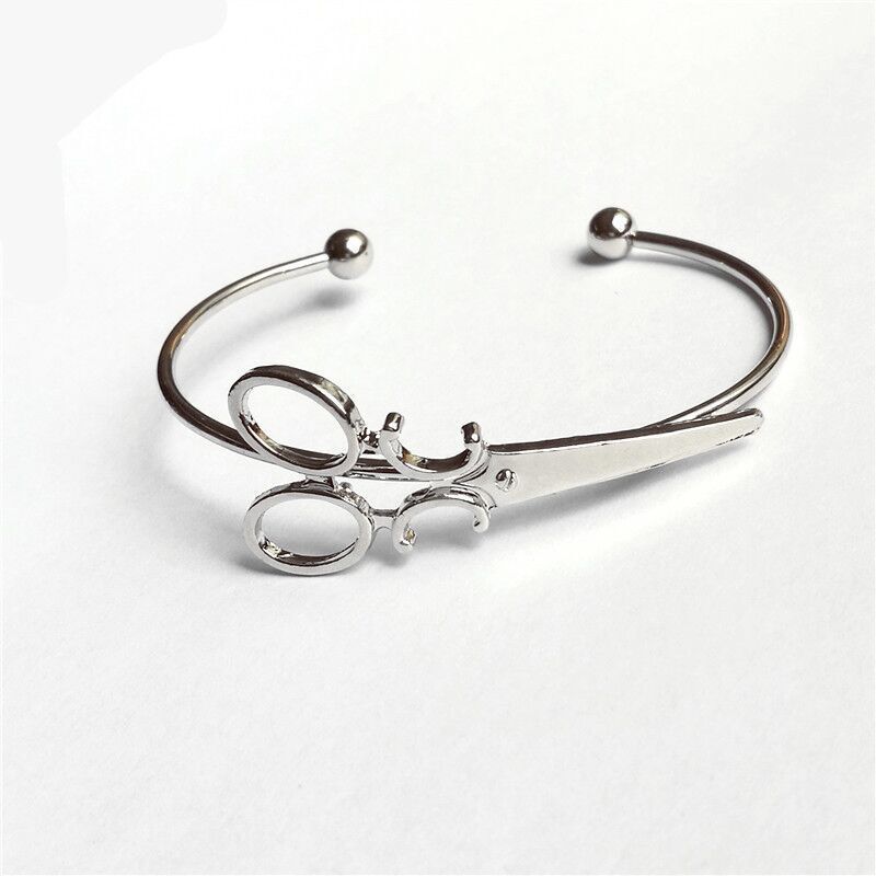 Scissors Bracelet Alloy Jewelry For Hair Stylists Barbers Tailors And Crafters Silver And Gold Decorative Accessory