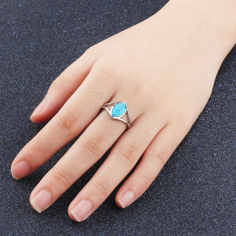 Vintage Oval Geometric Alloy Ring With Artificial Gemstones Electroplated For Trade Fairs Individually Packed Item