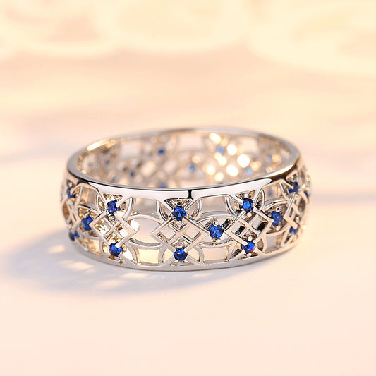 Womens Zircon Flower Ring Gold Plated Copper Jewelry For Anniversary Party Gift Elegant Sparkle Perfect Gift Today