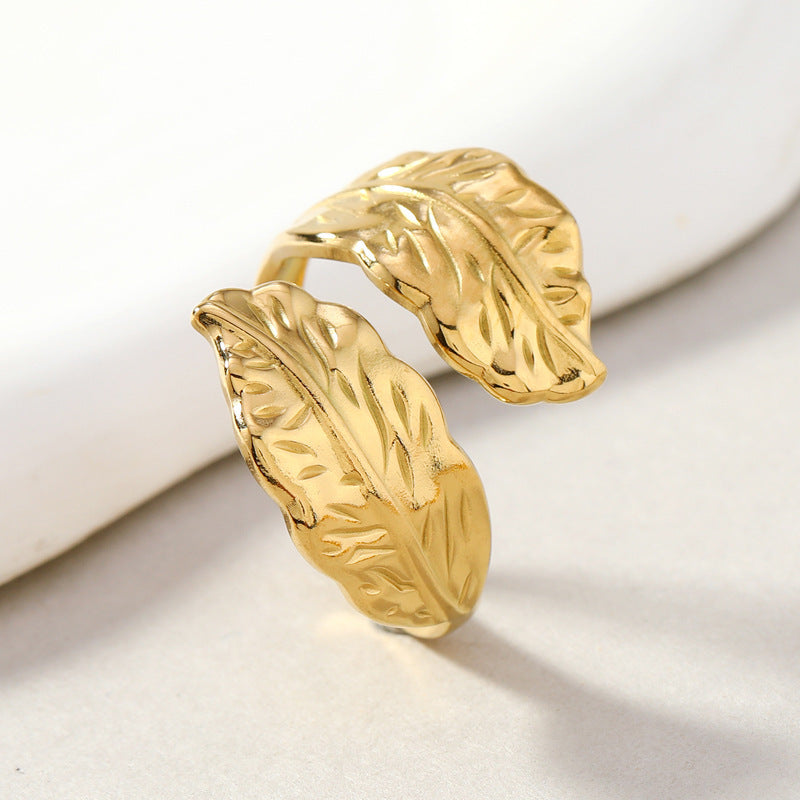 Unisex Stainless Steel Ring Electroplated Geometric Round Design Ornament Fashion Jewelry GarlandSpecial Garland