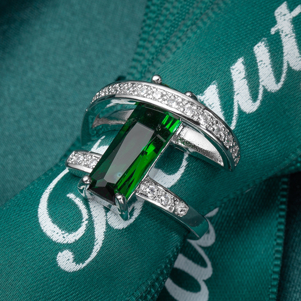 Womens Zircon Jewelry Egg Shape Copper Electroplated European American Design Elegant Gift Accessory Keepsakes