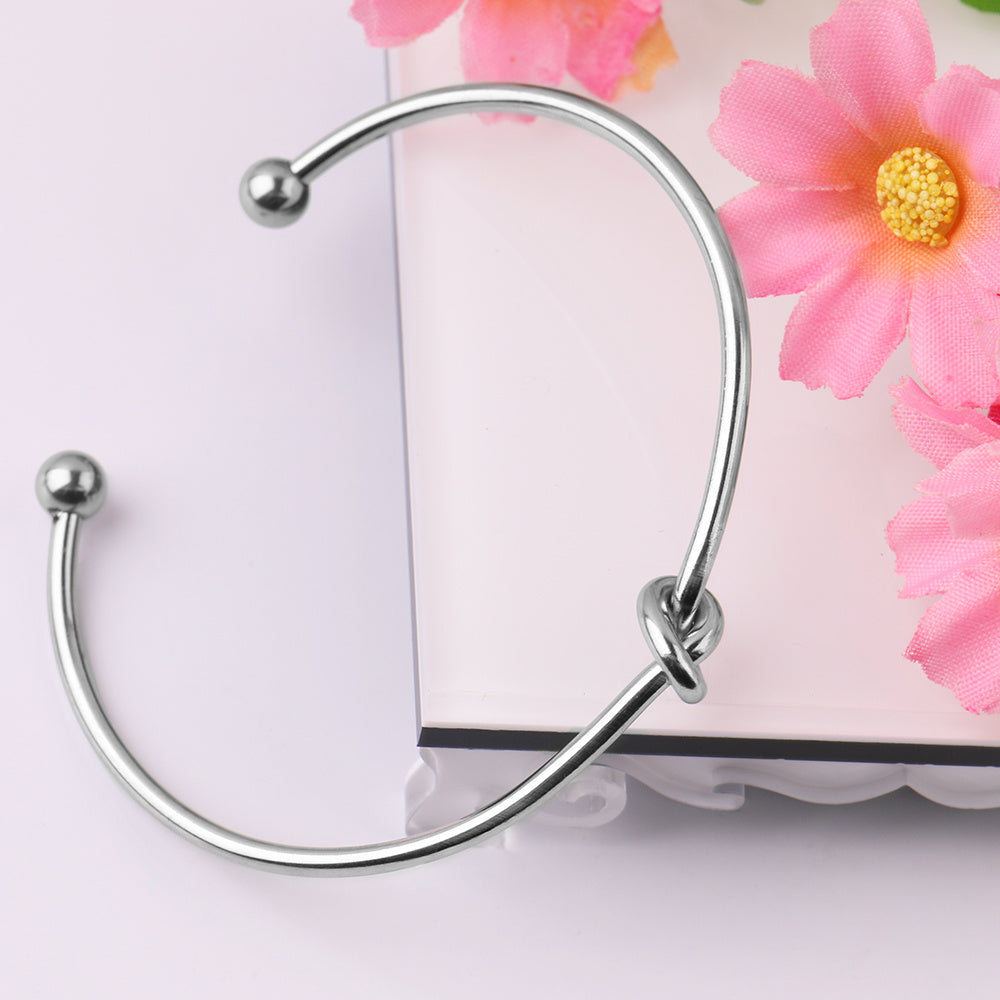 Unisex Stainless Steel Knotted Bracelet Single Line Design For Employee Benefits Fairs Weddings Birthdays Gift