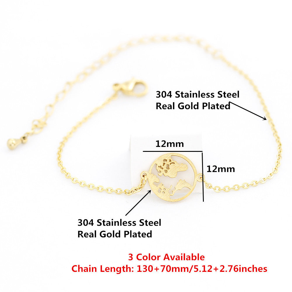 Alloy Map Pendant Bracelet Gift Opening Ceremonies Employee Benefits Anniversary Celebrations Promotions Trade