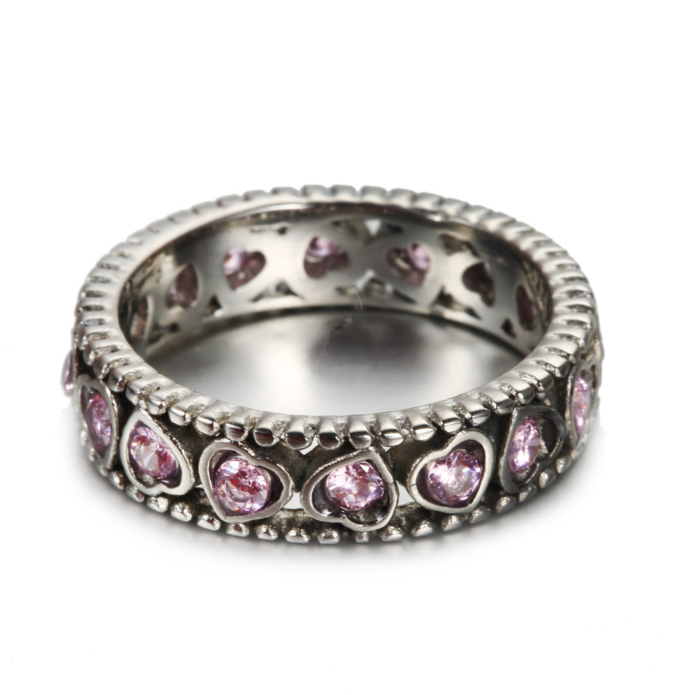 Heart Shaped Titanium Steel Ring For Women Gold Or Silver Fashion Jewelry Size 6 7 8 9 High Polish Finish Ring