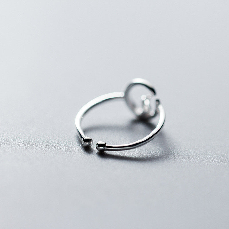 Cute rabbit opens index finger ring