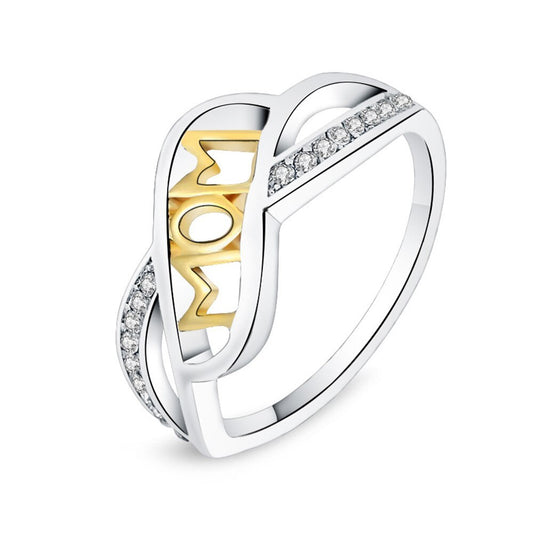 18K Gold Plated Copper Letter Initial Ring European Fashion Jewelry Individually Packed Gift For Holiday Season