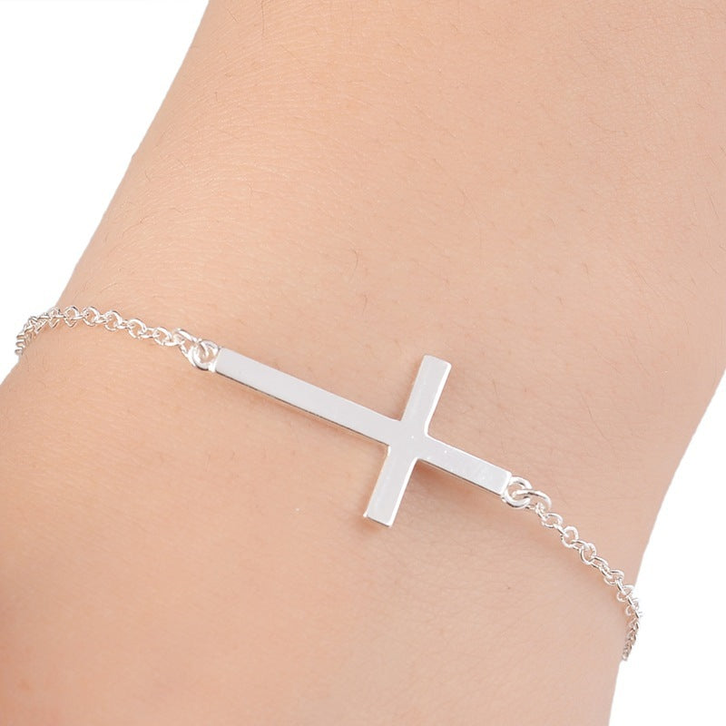 Cross Bracelet Alloy Plated Fashion Jewelry Accessory Religious Gift Bracelet For Women And Men Stylish Jewelry