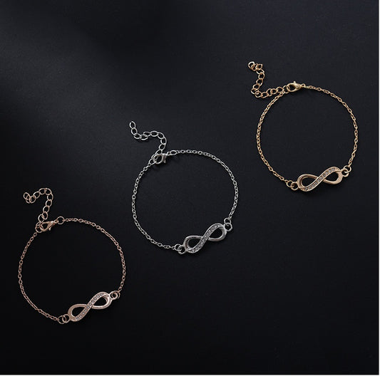 Alloy Gemstone Inlay Bracelet Silver Gold Rose Gold Finish Fashion Jewelry Gift For Her Elegant Everyday Daily Wear