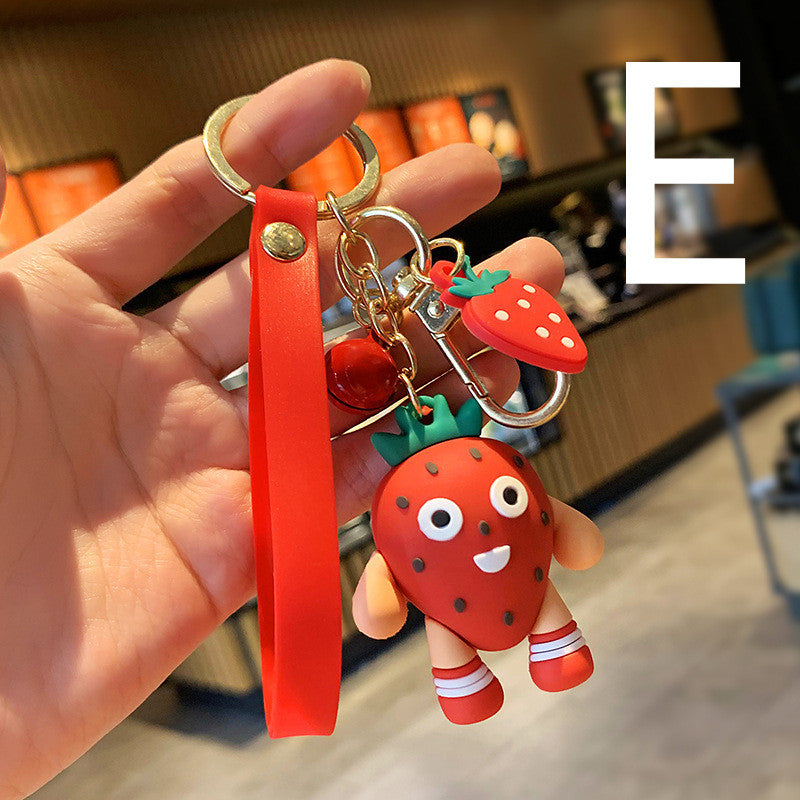 Avocado Keychain Cute Cartoon Fruit 3D PVC Charm Adorable Accessory for Keys Backpacks Bags Decoration Gift Present