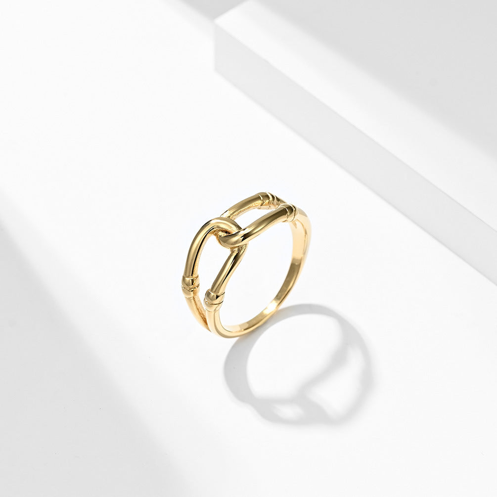 Simple Temperament Stainless Steel Ring Personalized Proposal For Festive Occasions And Gifts For Stylish Wear