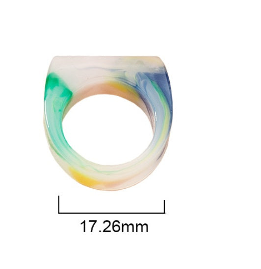 Womens Geometric Acrylic Ring Set Resin Rings For Women Fashion Jewelry Accessories Trendy Statement Rings Now