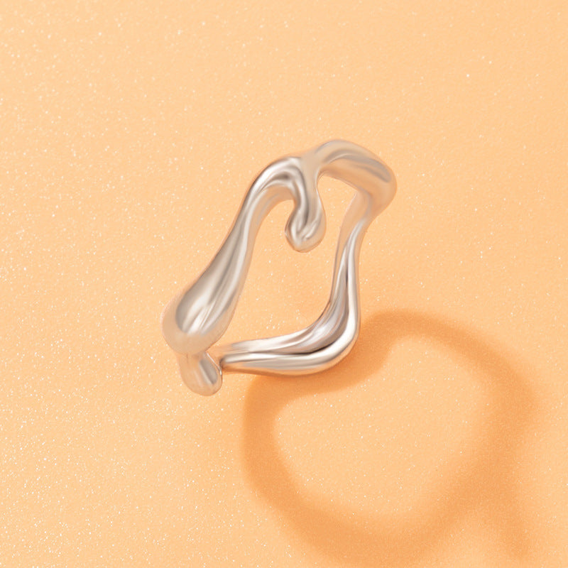 Butterfly Geometric Ring Set 4 Piece Alloy Electroplated Fashion Jewelry Accessory Gift for Women Versatile Gift Idea