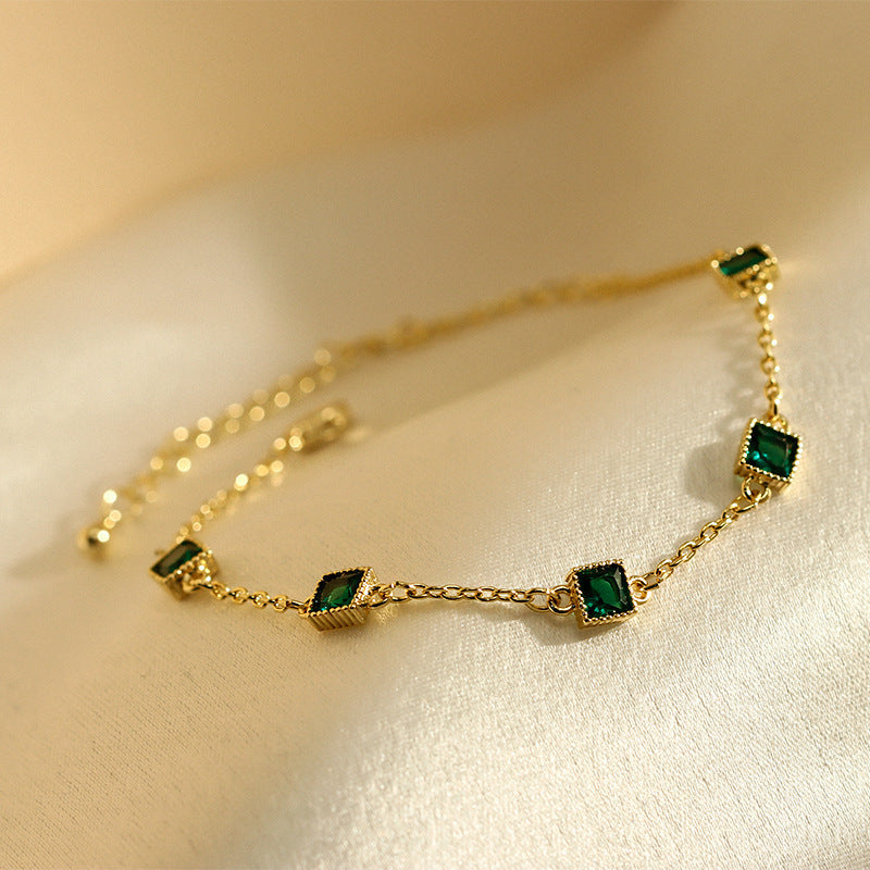 Zircon Diamond Chain Bracelet Titanium Steel Women Jewelry