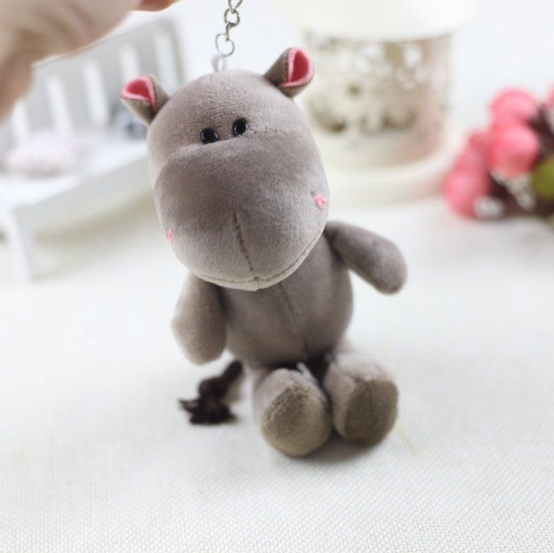 Animal Plush Pendant Hanging Lion Giraffe Hippo Elephant Donkey Calf Soft Cute Plush Toys Great For Kids Rooms