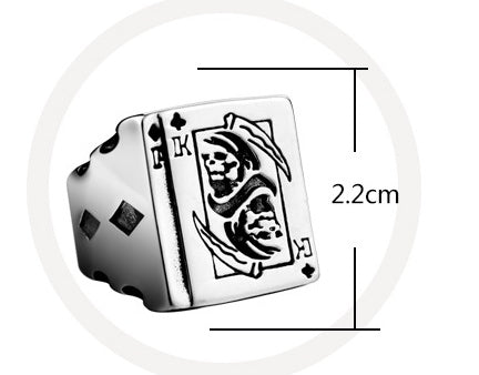 Titanium Steel Ring Sickle Reaper Poker Design Cartoon Character Ring Birthday Gift European American Style Jewelry