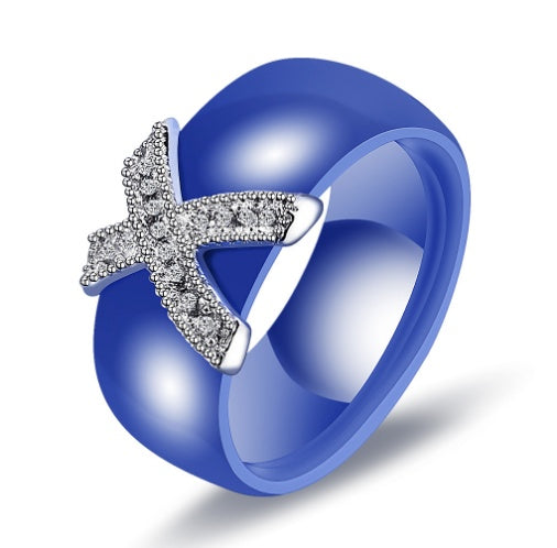 Ceramic Couple Ring Black White Geometric Unisex Band Durable Wedding Anniversary Gift For Partners Daily Wear