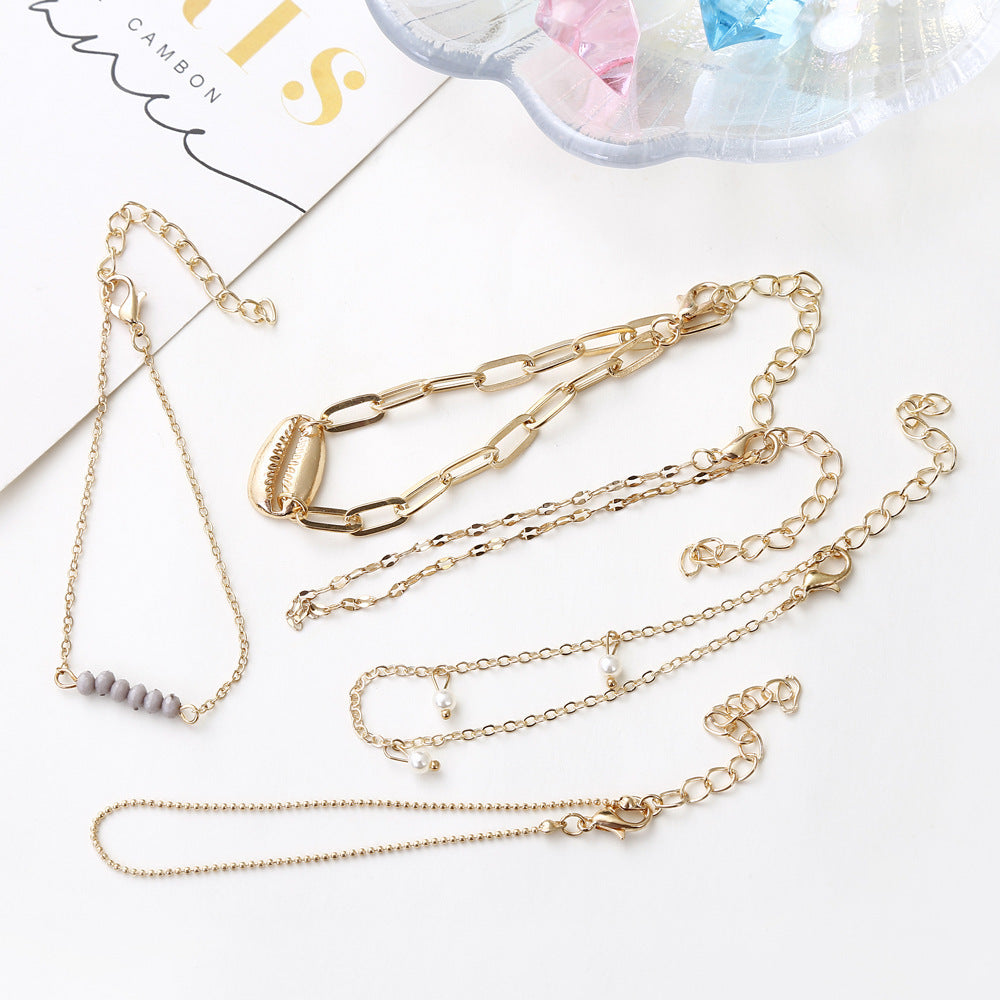 Womens Shell Bracelet Electroplated Alloy Fashion Jewelry Delicately Chic Design Shells For Women Everyday Wear