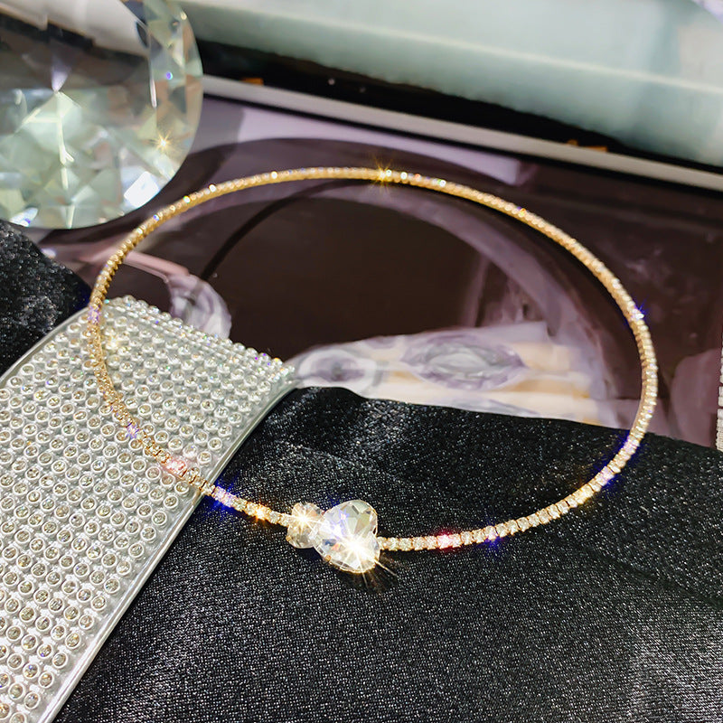 Womens Titanium Steel Bracelet Fashion Geometric Pearl Diamond Inlay Anniversary Gift For Birthday Wedding Gift