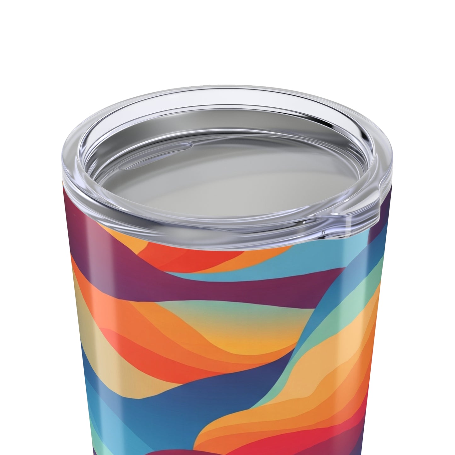 20oz Vacuum Insulated Tumbler With Printed Design Double Wall Stainless Steel With Spill Resistant Lid