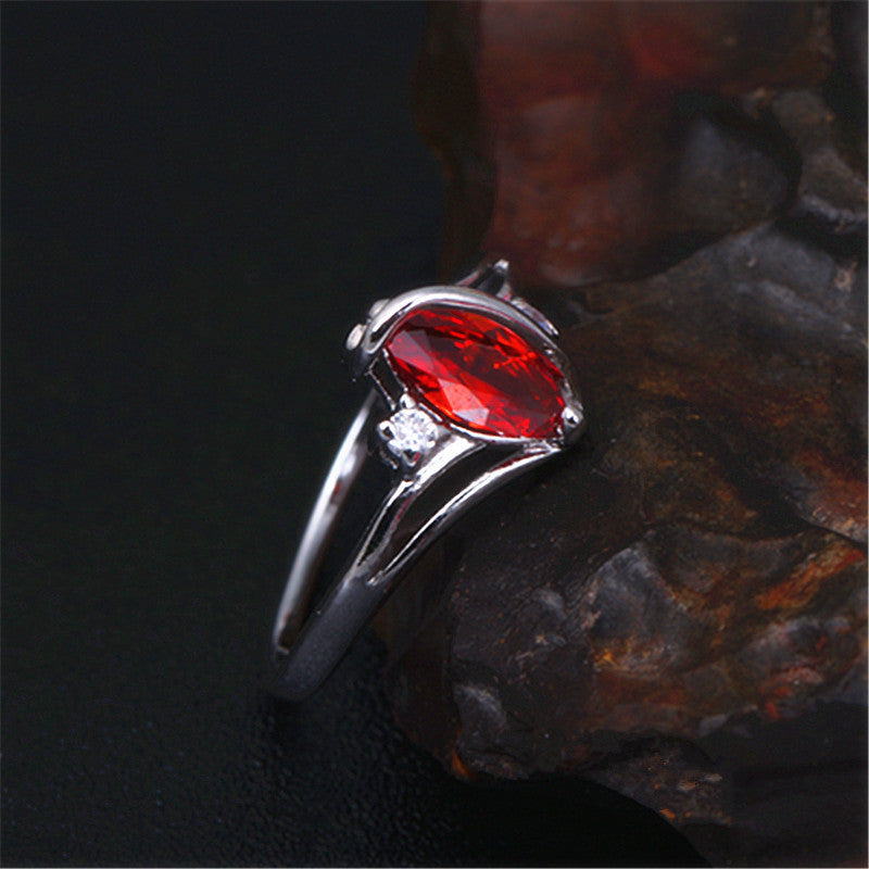 Round Cut Cubic Zirconia Copper Ring Bridal Set For Engagement Wedding Anniversary Or Party Stylish Fashion Or