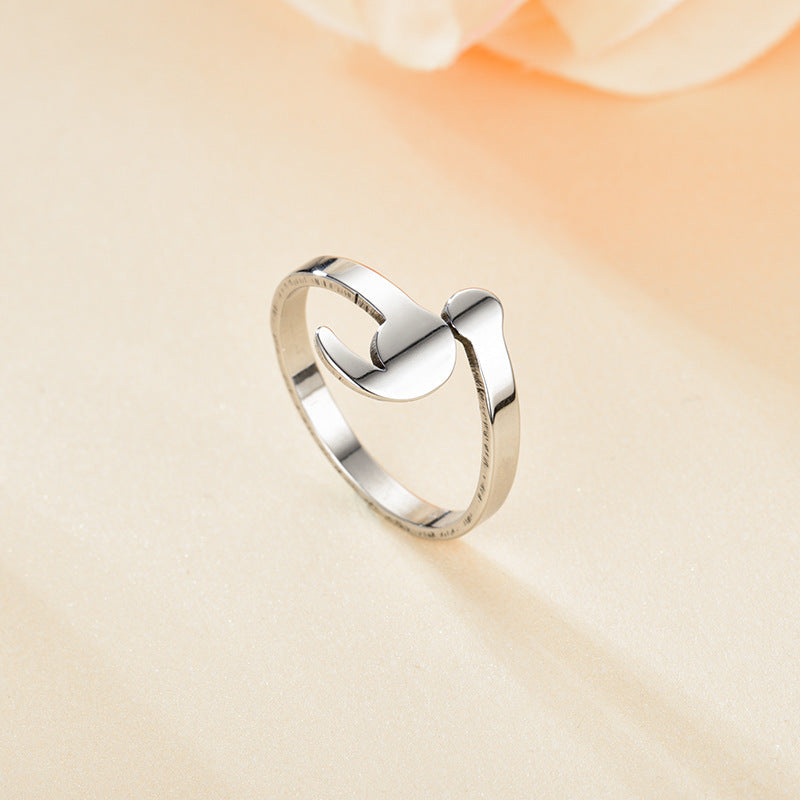 Women Stainless Steel Ring Minimalist Design Fashion Jewelry Trendy Everyday Wear Elegant Simple Everyday Look