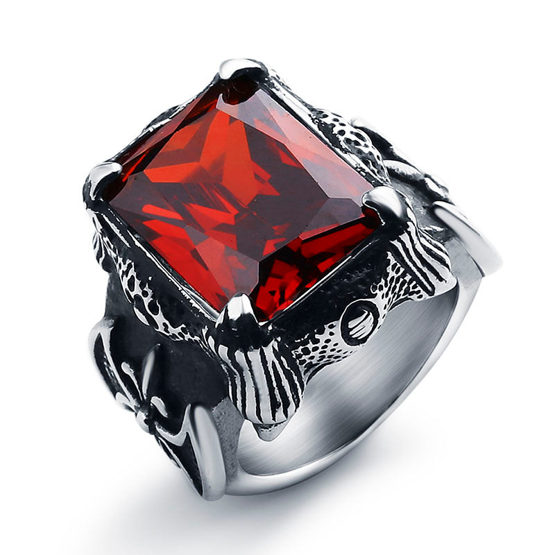 Mens Stainless Steel Crown Ring With Vintage Stone Inlay For Anniversary Gift And Statement Jewelry Wide For Men